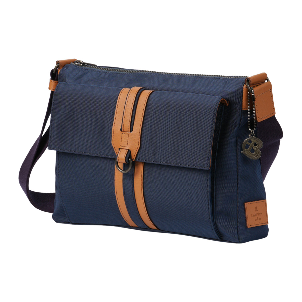 最大50% 1/5限定 ランバンオンブルー ショルダーバッグ メンズ ブランド 軽量 日本製 横型 薄型 薄マチ スリム 斜めがけ A4 ドロップ LANVIN en Bleu 588112 | LANVIN en Bleu | 02