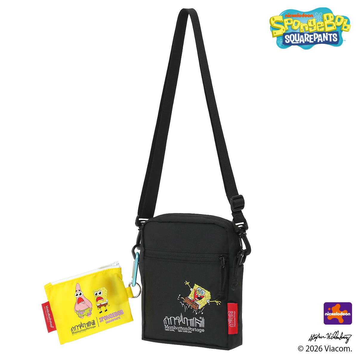 最大42% 8/9限定 マンハッタンポーテージ スポンジ・ボブ ショルダーバッグ ショルダーポーチ ブランド 軽量 小さめ Manhattan Portage SpongeBob MP1403PL2BPSB | Manhattan Portage | 01