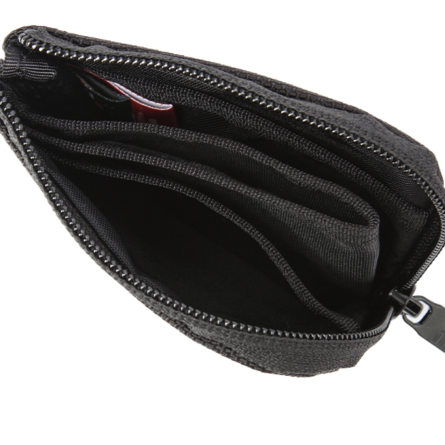 KYOYA7012 3層ミドルウォレット フリーポケット付き ブラック PARKS