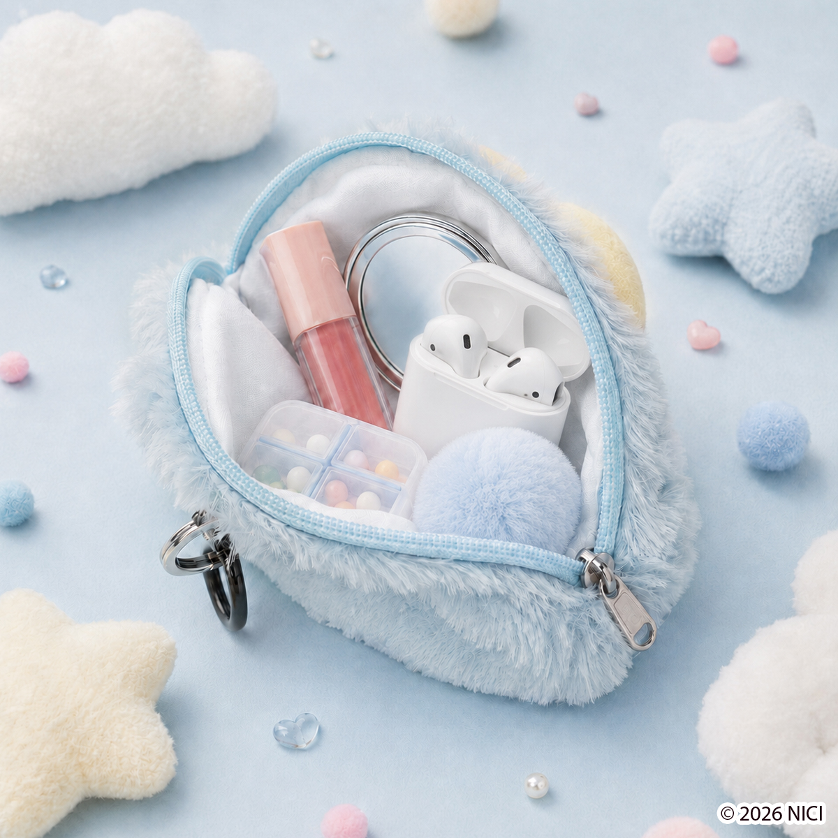 NICI ニキ ハチドリ フィギュアミニポーチ カラビナ付き かわいい