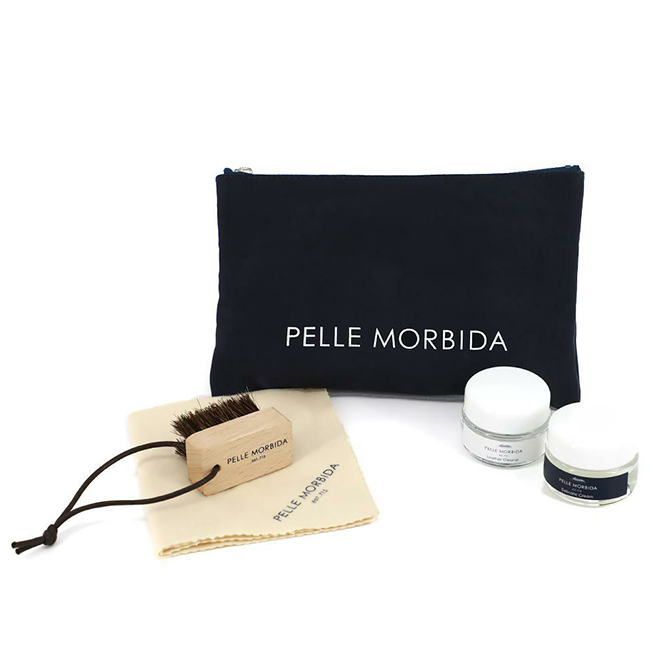 ペッレモルビダ レザーケア４点セット ブラシ 保湿クリーム 汚れ落とし クロス PELLE MORBIDA PMP-CS004 | PELLE MORBIDA | 01