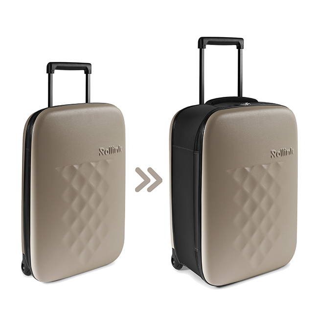 最大31% 3/31限定 ローリンク スーツケース 機内持ち込み 40L Sサイズ 2輪タイプ 折りたたみ 薄マチ コンパクト スリム 拡張 軽量  Rollink FLEX