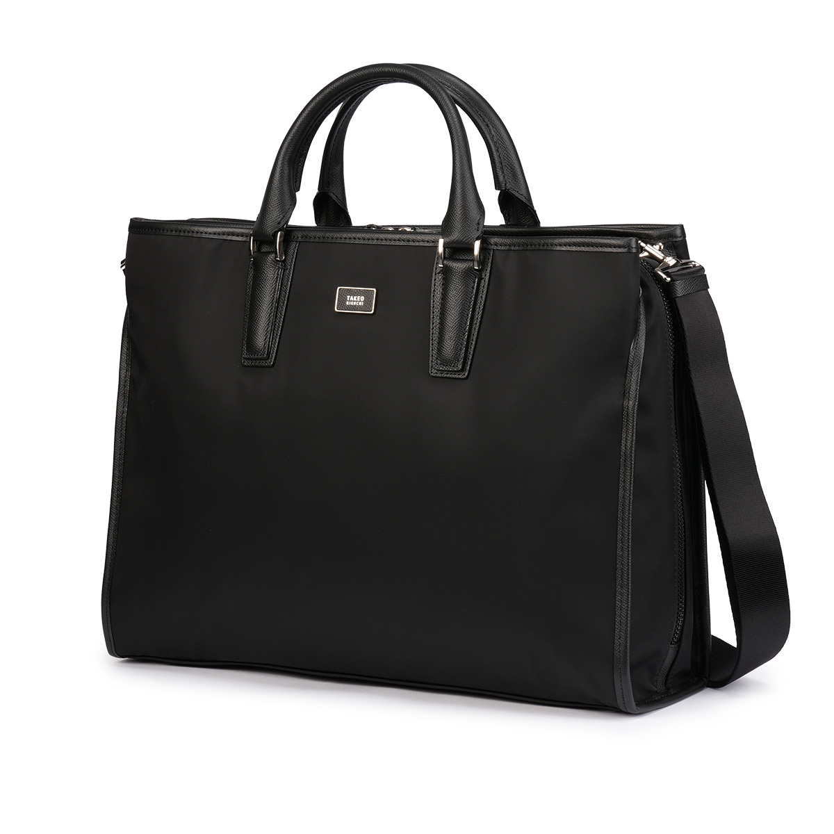 未使用✨タケオキクチ　レザー　ブリーフケース　ビジネスバッグ　トート　ブラック TAKEO KIKUCHI（タケオキクチ） ビジネスバッグ B4 レポート 712702