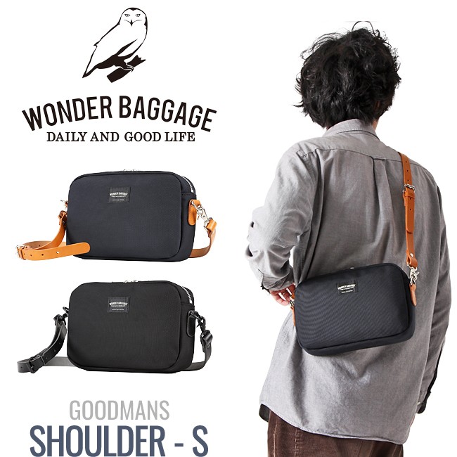 最大27% 5/7限定 ワンダーバゲージ ショルダーバッグ Sサイズ バリスタ―ナイロン 本革 日本製 ブランド メンズ WONDER BAGGAGE  wb-g-006