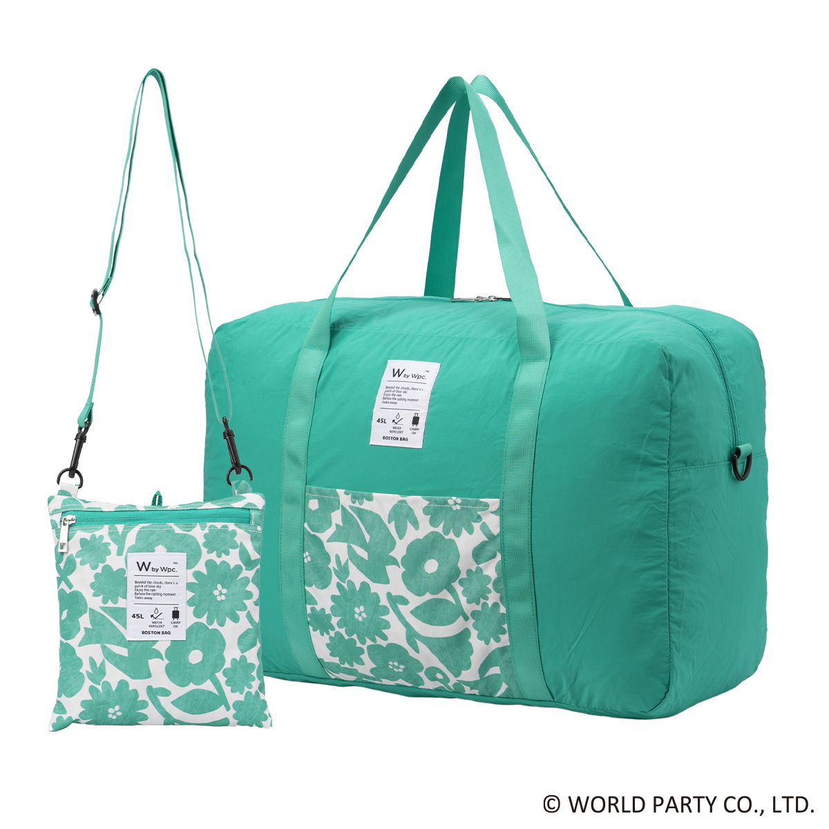 最大33% 5/18まで Wpc. Patterns ダブリュピーシー 3WAYボストンバッグ レディース ブランド 45L 軽量 撥水 旅行 パッカブル ダッフルバッグ グラース 31034 | Wpc. | 03