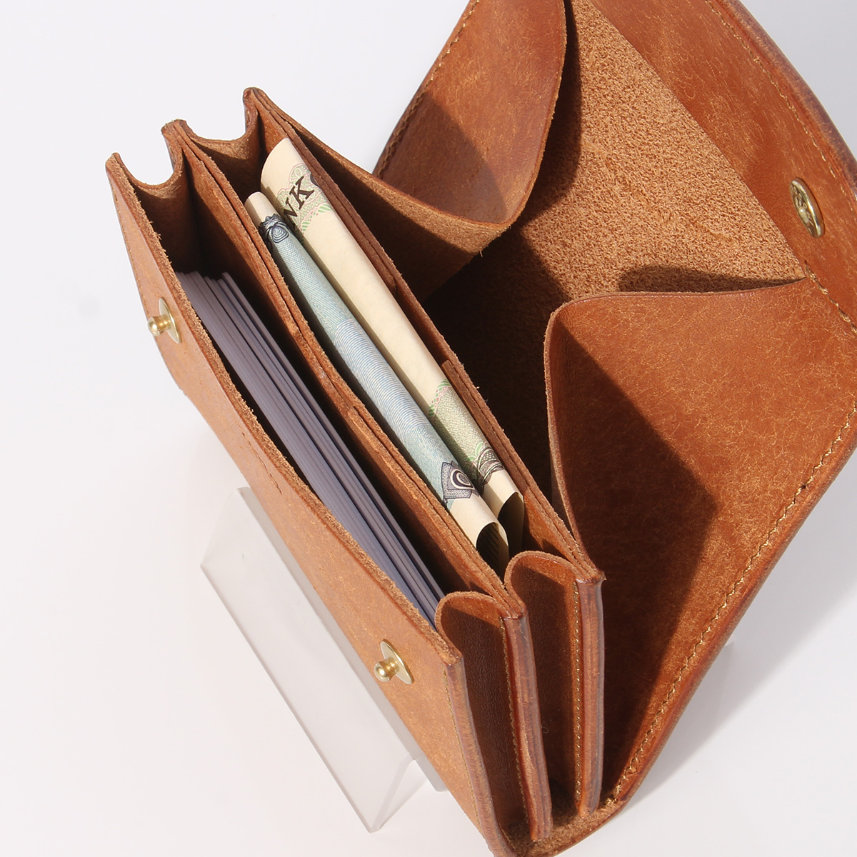 ゼタ 二つ折り財布 ミニ財布 日本製 本革 レザー プエブロ ミニ