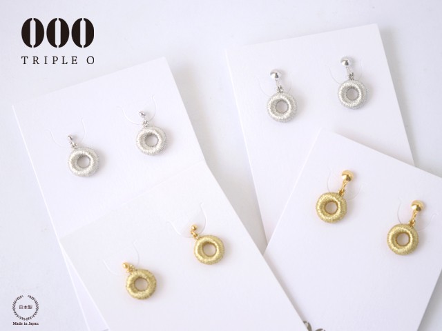 トリプルオゥ ドーナツ ピアス イヤリング : 雑貨のお店セレクト