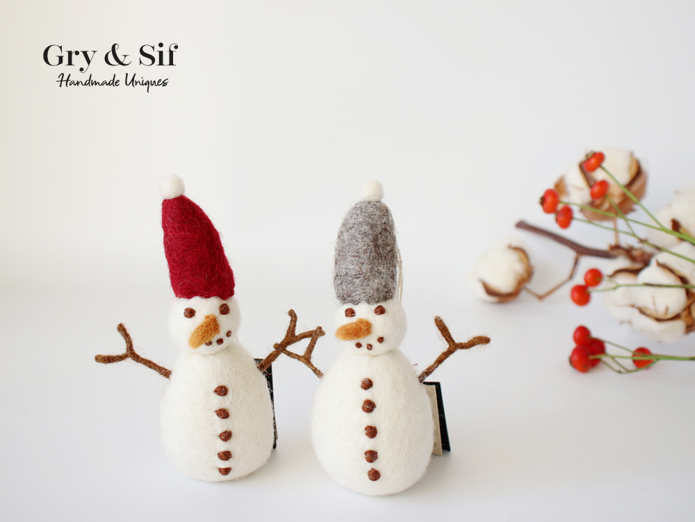 Gry＆Sif グライアンドシフ オーナメント スノーマン ハット フェルト