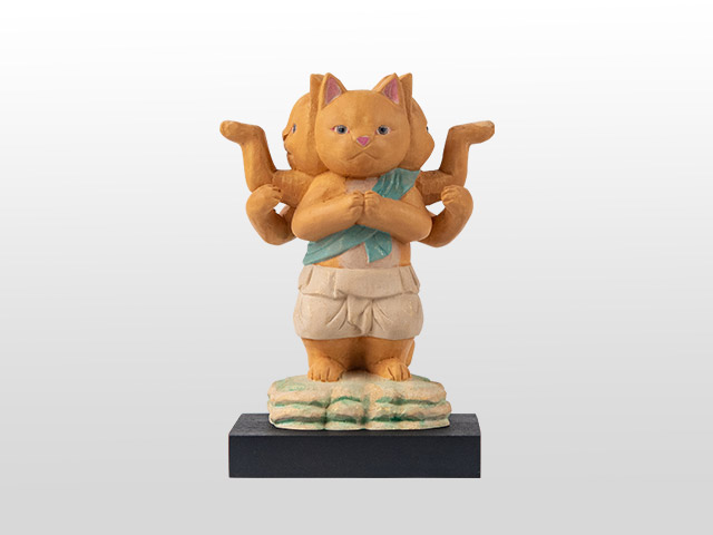 猫buddha 愛らしい猫の姿の阿修羅さま( 台座付 ) : 雑貨のお店セレクト