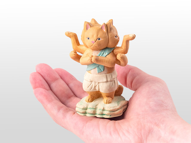 猫buddha 愛らしい猫の姿の阿修羅さま( 台座付 ) : 雑貨のお店セレクト