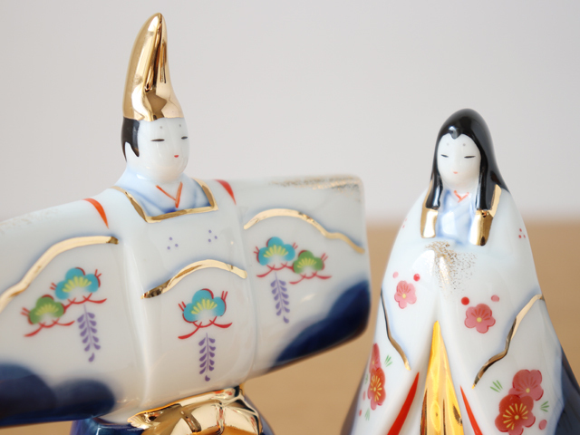 薬師窯 染錦立雛 松竹梅 : 雑貨のお店セレクト・ペンギン - 通販