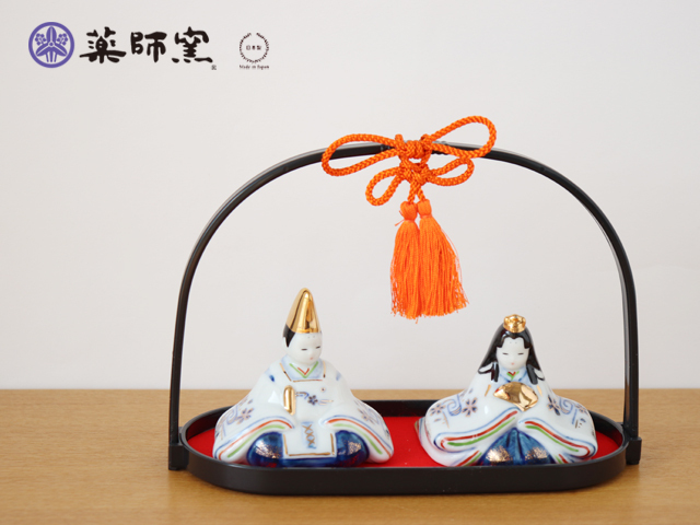 薬師窯 染錦手籠雛 : 雑貨のお店セレクト・ペンギン - 通販 - Yahoo