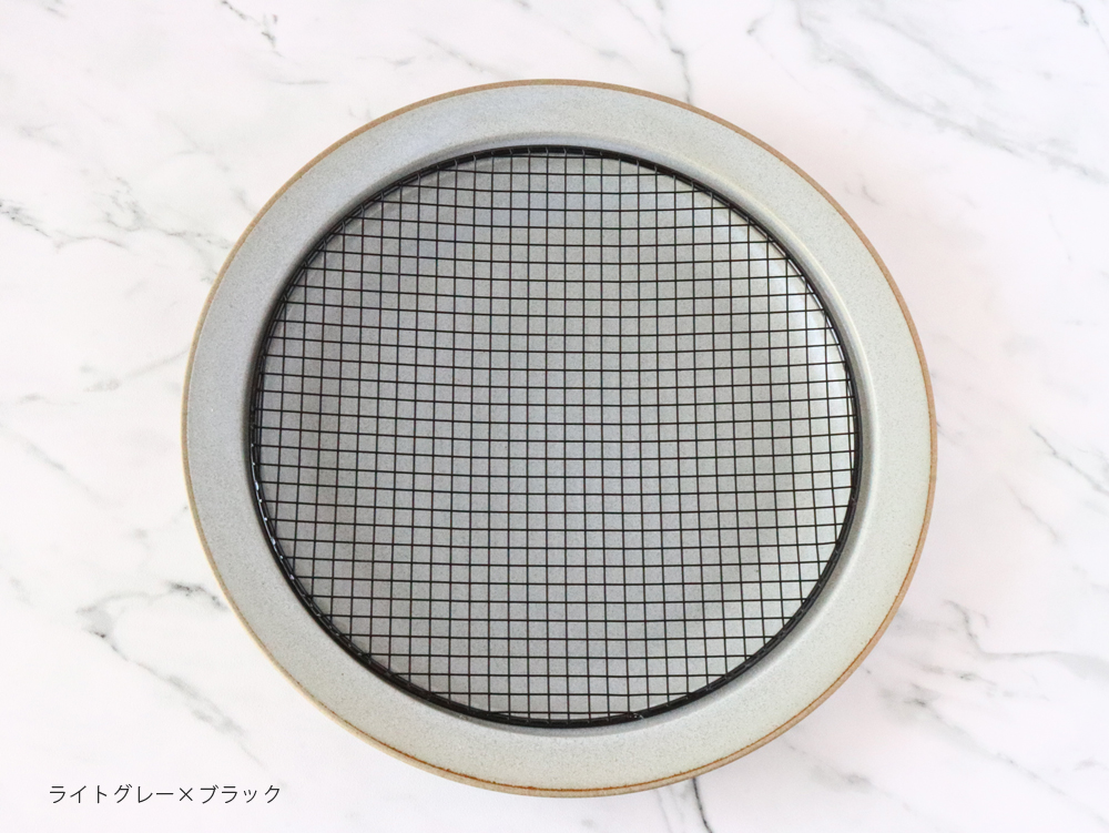 キキメ amime プレート L 直径25cm KIKIME 網皿 陶器 美濃焼 新潟県燕