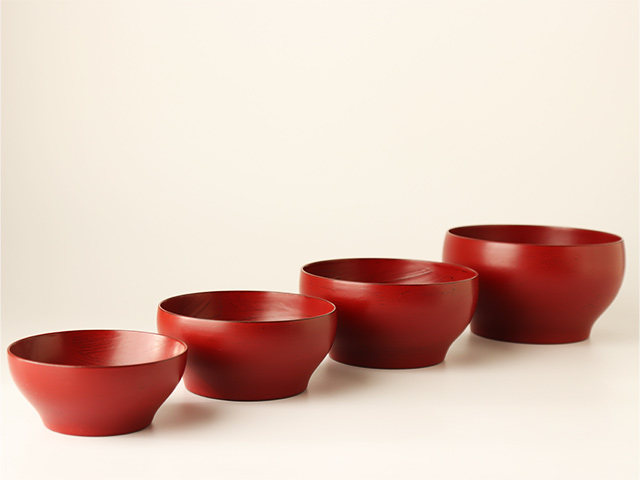 【レア】山岸厚夫　赤色漆器 茶托5枚セット 根来塗り | うるし工房 錦壽KINJU(山岸厚夫)