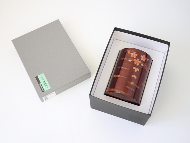 角館 伝四郎 桜皮細工 総皮茶筒 大 散花 : 雑貨のお店セレクト