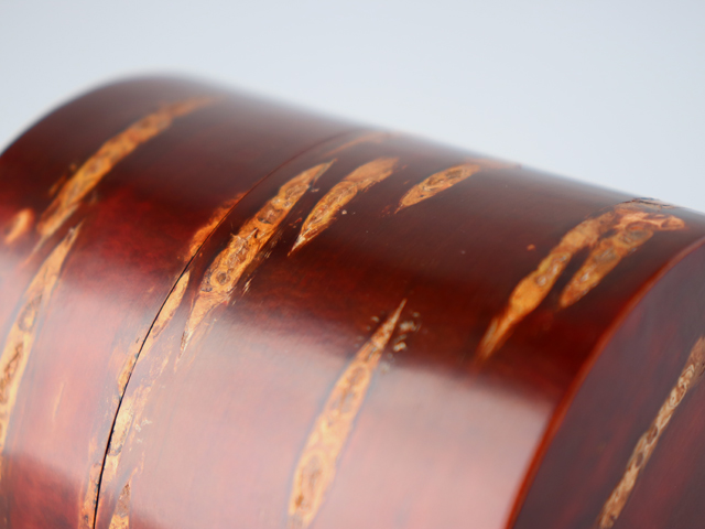 角館 伝四郎 桜皮細工 総皮茶筒 小 無地皮 : 雑貨のお店セレクト