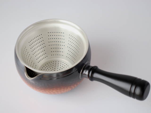 新光金属 新光堂 鎚目 つちめ 急須 （横手 ）銅 （ 赤銅 / 紫被