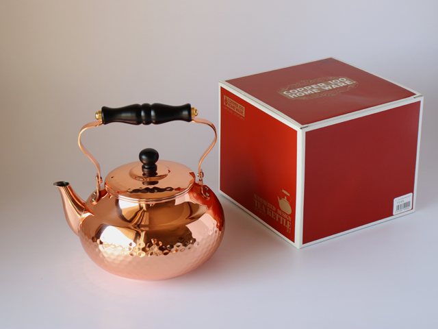 COPPER 100  WARE 銅製やかん 楽天市場】新光堂 COPPER100 純銅 黒銅仕上げ 鎚目湯沸し 2.3L[新光