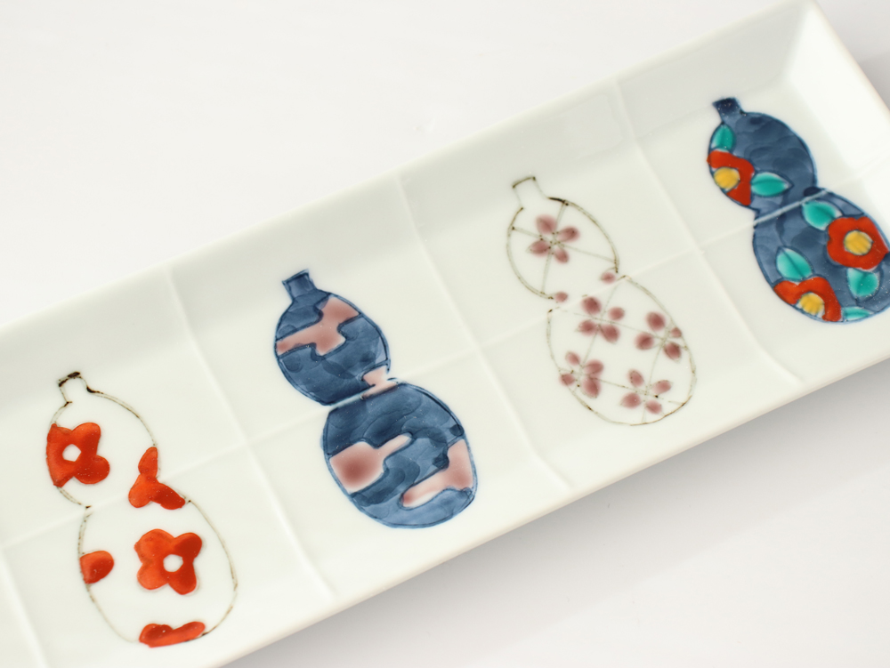 長角皿 伊万里ひょうたん 徳永製陶所 徳七窯 27cm 電子レンジ 食洗器