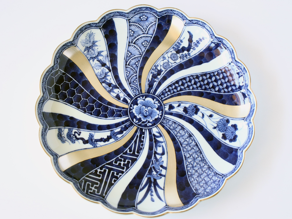 希少品  林九郎 染錦ロココ調 角鉢 灰皿 古伊万里様式 唐獅子 陶器 希少品 林九郎 染錦ロココ調 角鉢 灰皿 古伊万里様式 唐獅子 陶器