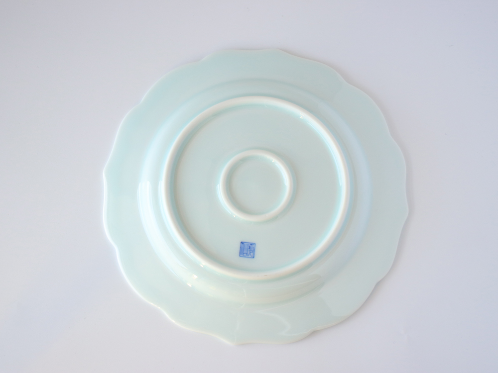 鍋島虎仙窯 青白磁リム皿 中 21cm 伊万里焼 : 雑貨のお店セレクト