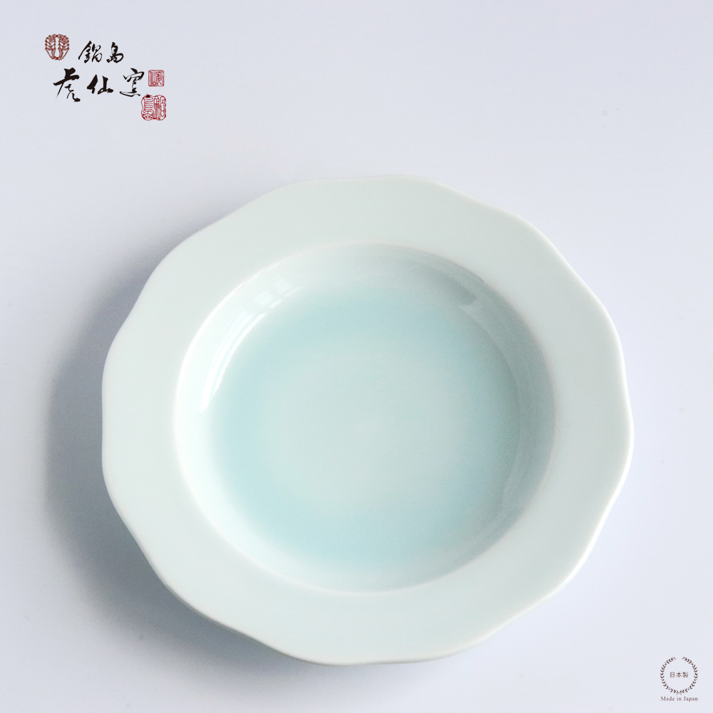 鍋島虎仙窯 青白磁スープ皿 小 21cm 伊万里焼 : 雑貨のお店セレクト