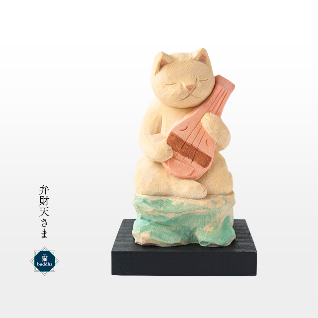 猫buddha 癒される猫の姿の七福神！福禄寿さま ( 台座付 ) : 雑貨のお