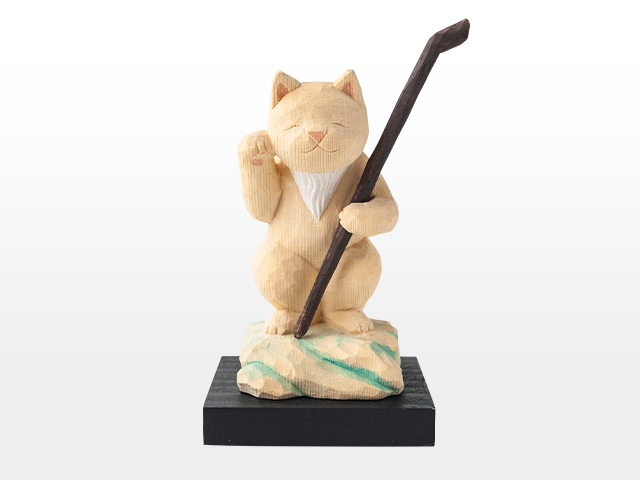 猫buddha 癒される猫の姿の七福神！福禄寿さま ( 台座付 ) : 雑貨のお