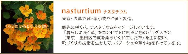 nasturtium（ナスタチウム） ピッグスキンのバブーシュ ドット柄