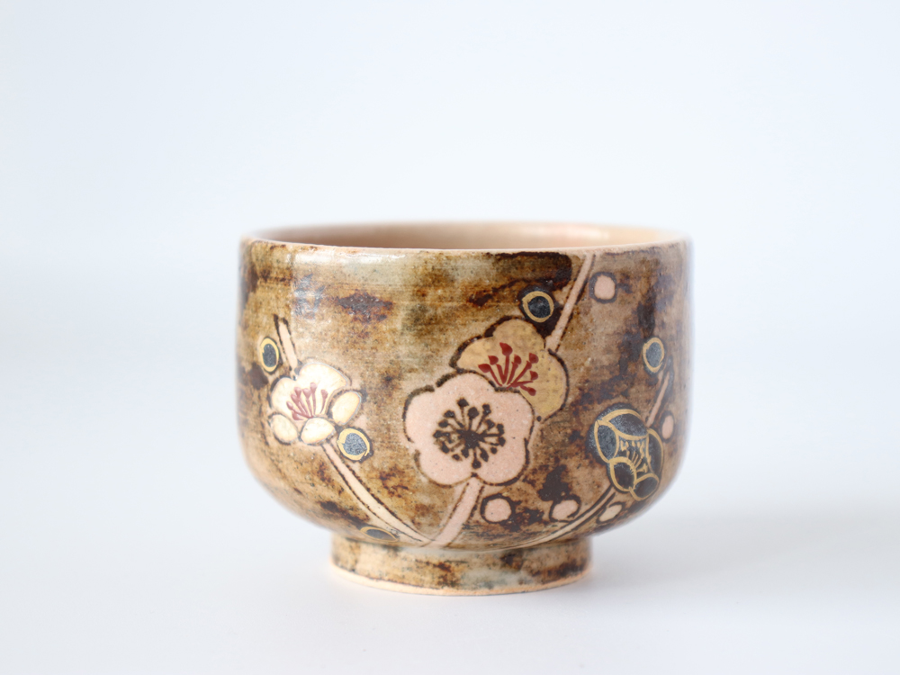 西川貞三郎商店 汲出し碗 金銀彩枝梅 京焼 清水焼 m0369 : 雑貨のお店