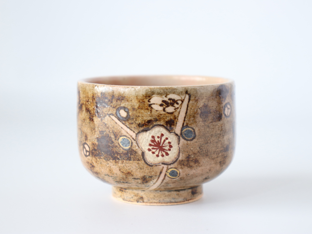 絶品京焼・清水焼2代目浅見五祥　1万円以内で買えるようにしました。 西川貞三郎商店 汲出し碗 金銀彩枝梅 京焼 清水焼 m0369 : 雑貨のお店
