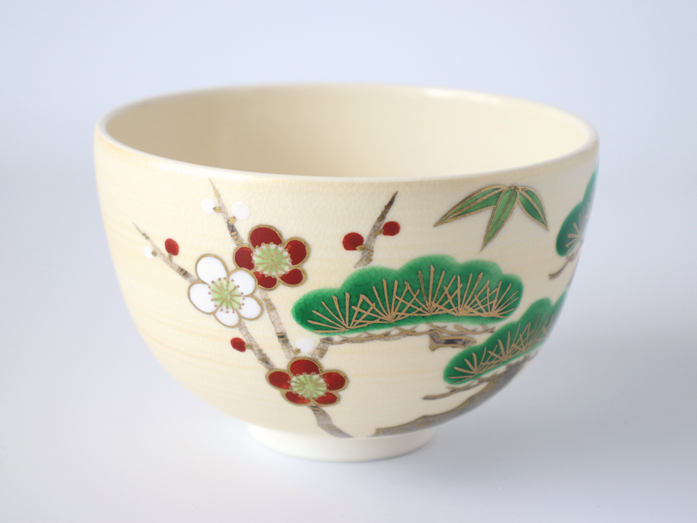 三浦竹軒 京焼 引舟図平茶盌 共箱共布 清水焼 色絵金彩抹茶碗 抹茶茶碗 茶道具 西川貞三郎商店 抹茶碗 金彩松竹梅 京焼 清水焼 かより K00127 : 雑貨