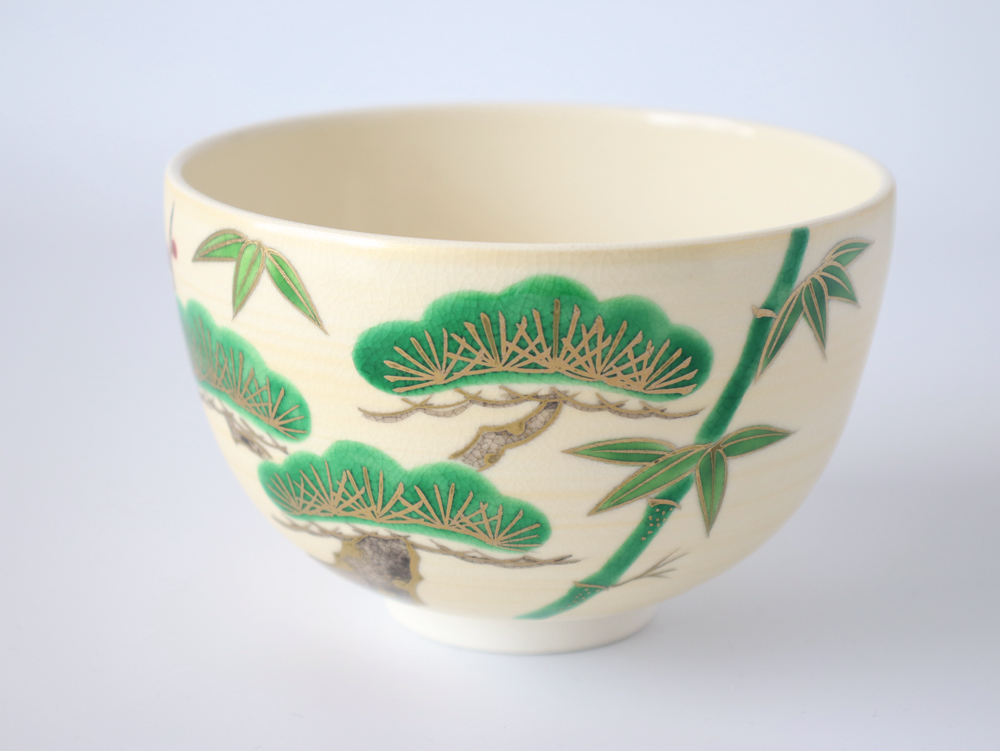 京焼 西川實 作 塩釉葉文流 水指 共箱 茶碗 茶道具 抹茶碗 美品 です。 茶道具 抹茶茶碗 清水焼 姫くぐり 西川貞三郎商店（W-206）