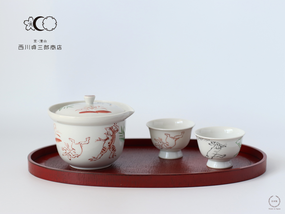 西川貞三郎商店 宝瓶 彩高山寺 京焼 清水焼 急須 S02112 : 雑貨のお店