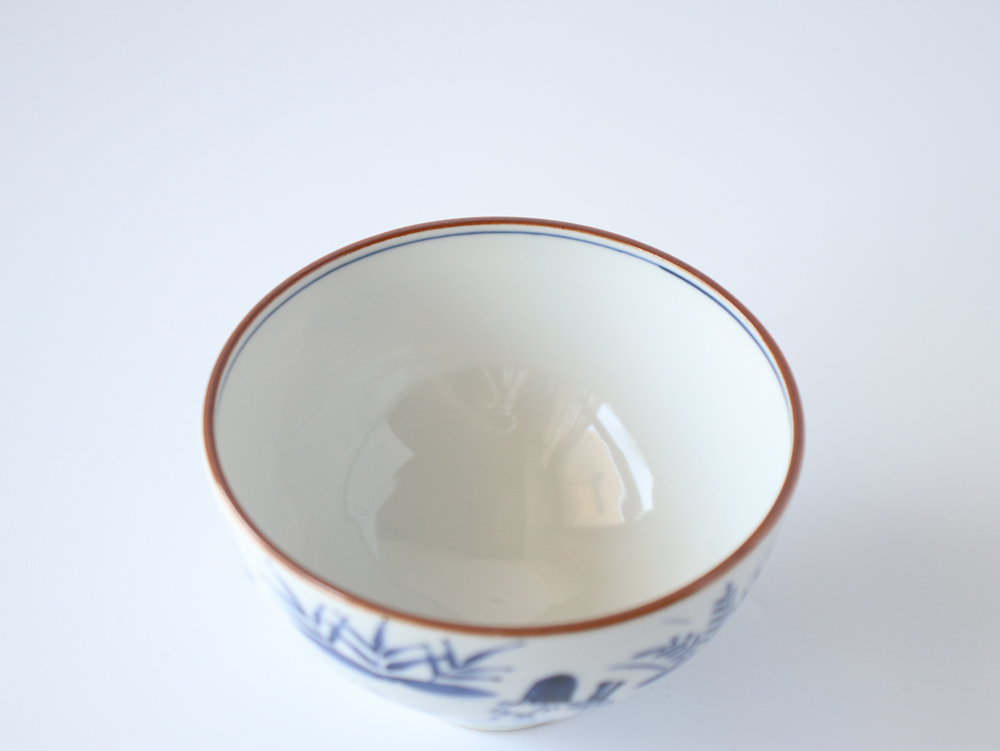 西川貞三郎商店 汲出し碗 染付高山寺 京焼 清水焼 S0375 : 雑貨のお店