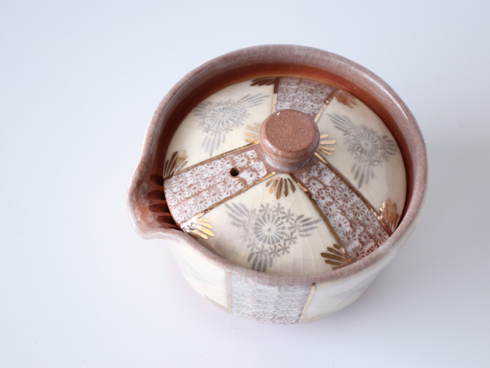 西川貞三郎商店 宝瓶 志野花三島 京焼 清水焼 急須 K02100 : 雑貨のお