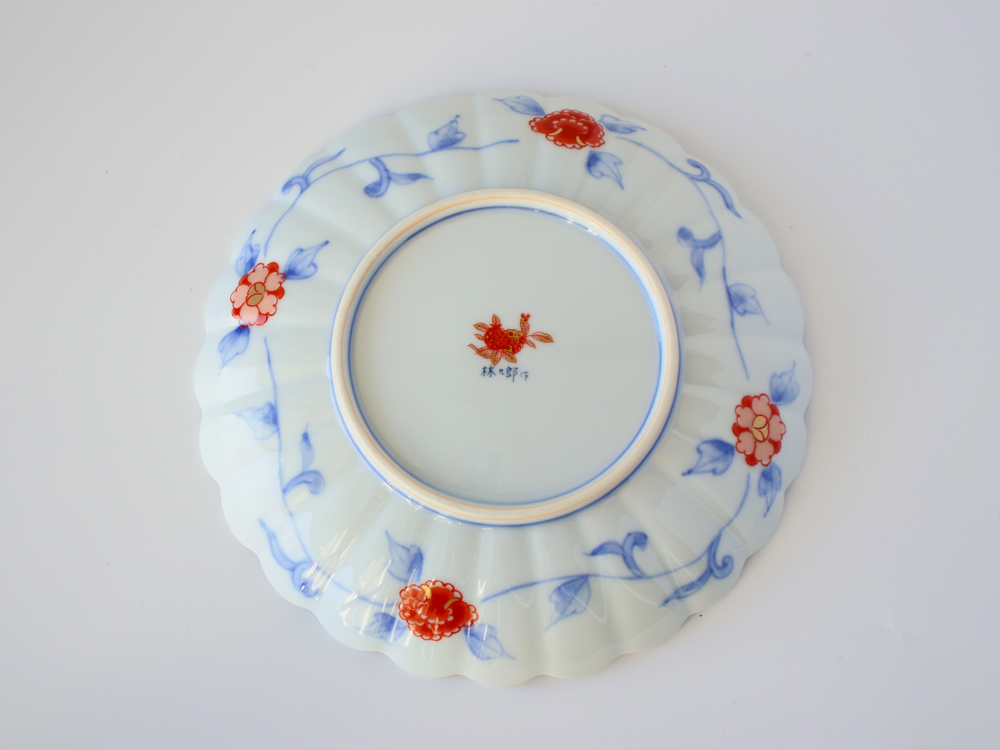 林九郎窯 古伊万里様式 見込菊花紋 プレート16cm 波佐見焼 5号 : 雑貨