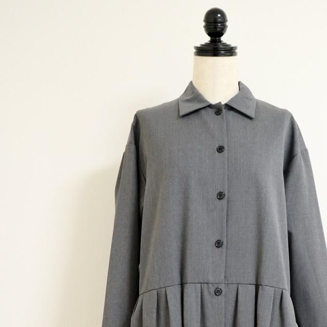 スタンプアンドダイアリー 軽くて薄手&柔らかな肌触り ウール混のシャツワンピース(sd93aw27)(13640円)