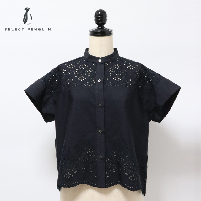 TICCA（ティッカ） レース フレンチスリーブ シャツ tbes-101 刺繍