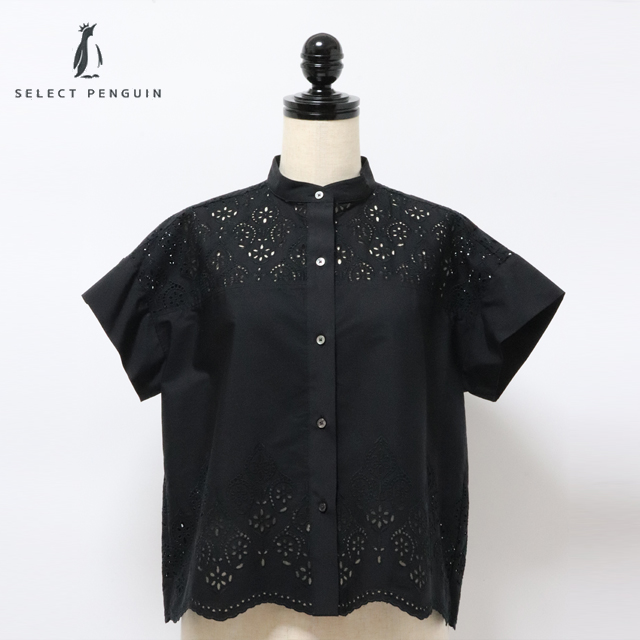 TICCA（ティッカ） レース フレンチスリーブ シャツ tbes-101 刺繍
