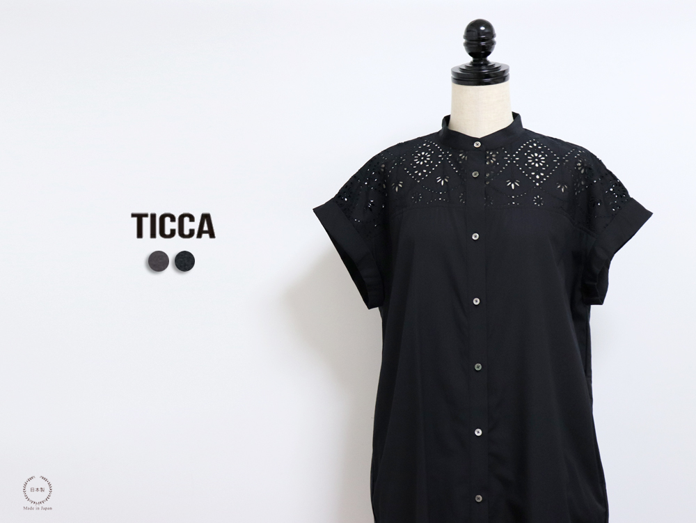 TICCA（ティッカ） オリジナルレース使用 レースフレンチワンピース