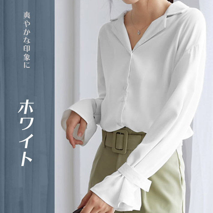 ブラウス シャツ 「DIDOT.」オープンカラーシフォンフラワーブラウス レディース 楽天市場】オープンショルダー トップス レディース 送料無料