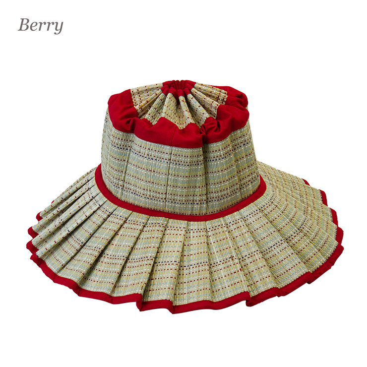 LORNA MURRAY ローナマーレイ Adult Capri Pleated-Brim Textile Hat 