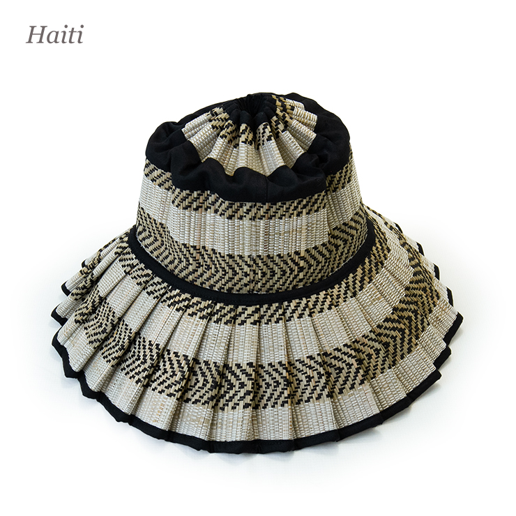 LORNA MURRAY ローナマーレイ Adult Capri Pleated-Brim Textile Hat