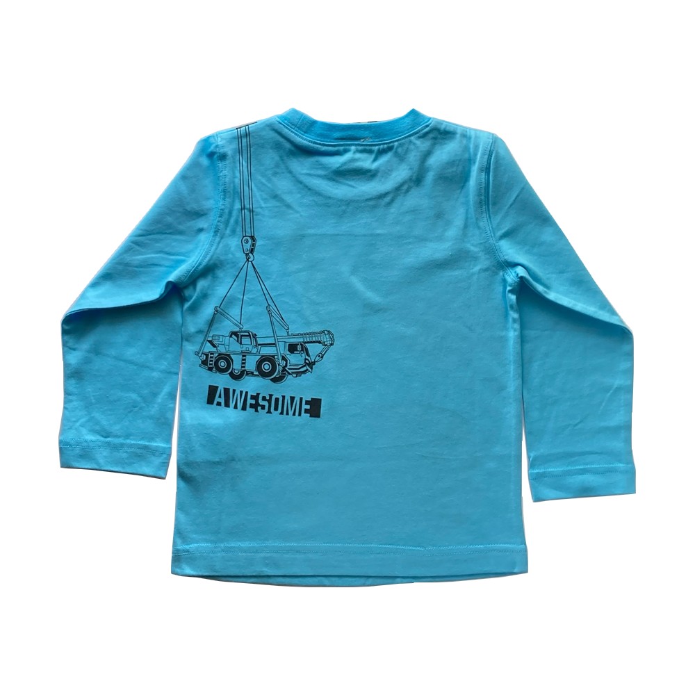 Sn't Kids クレーン車 Tシャツ 長袖 100 110 働く車 工事車両
