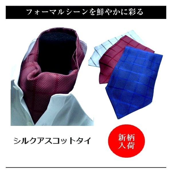 シルクアスコットタイ
