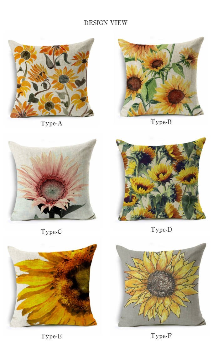 クッションカバー 45 45 Int1 077 おしゃれ お花 かわいい ひまわり インテリア パイナップル 人気 北欧 夏 幾何学 黄色 安売り 北欧