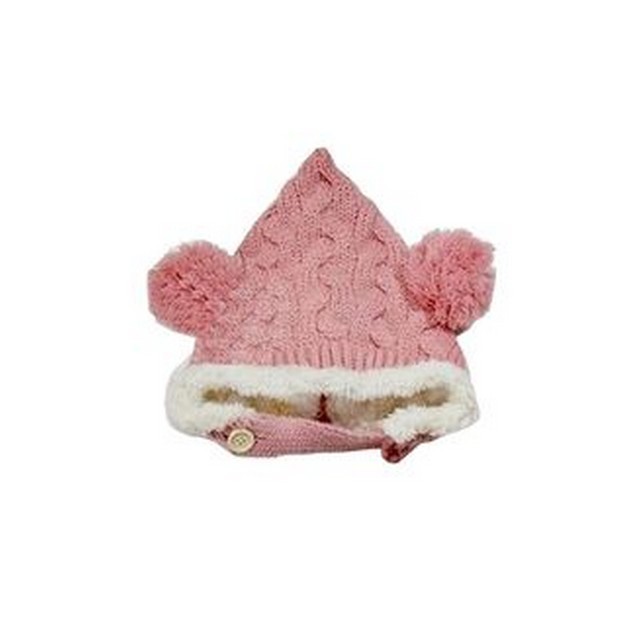 ベビー 帽子 くま耳 ニット帽 ポンポン付き あったか 防寒 冬 くまさん