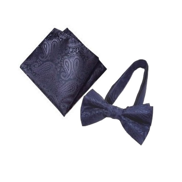 蝶ネクタイ ポケットチーフ 2点セット ペイズリー  mpc-set |  | 07