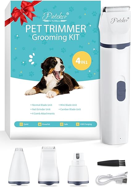 バリカンセットPateker 4in1  ペット 犬 猫 愛犬 トリミング ペットケア 爪切り 爪ヤスリ 多機能型 1台4役 | Pateker | 02